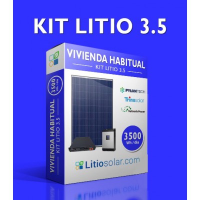 Kit LITIO 3,5Kw - 3500Wh/día
